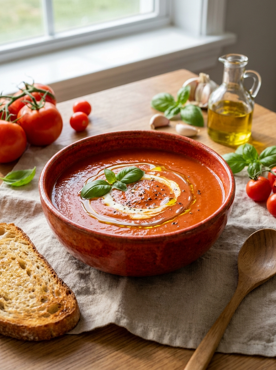 SOUPE DE TOMATES & BASILIC